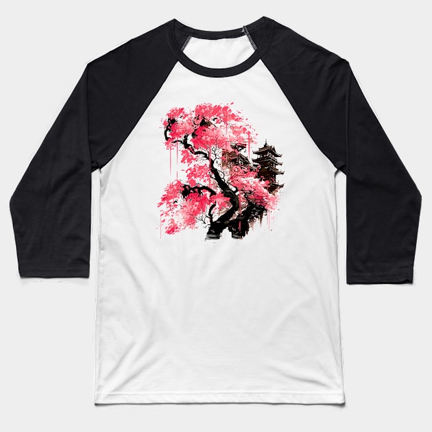 Japan harmony Baseball T-Shirt by Meca-artwork